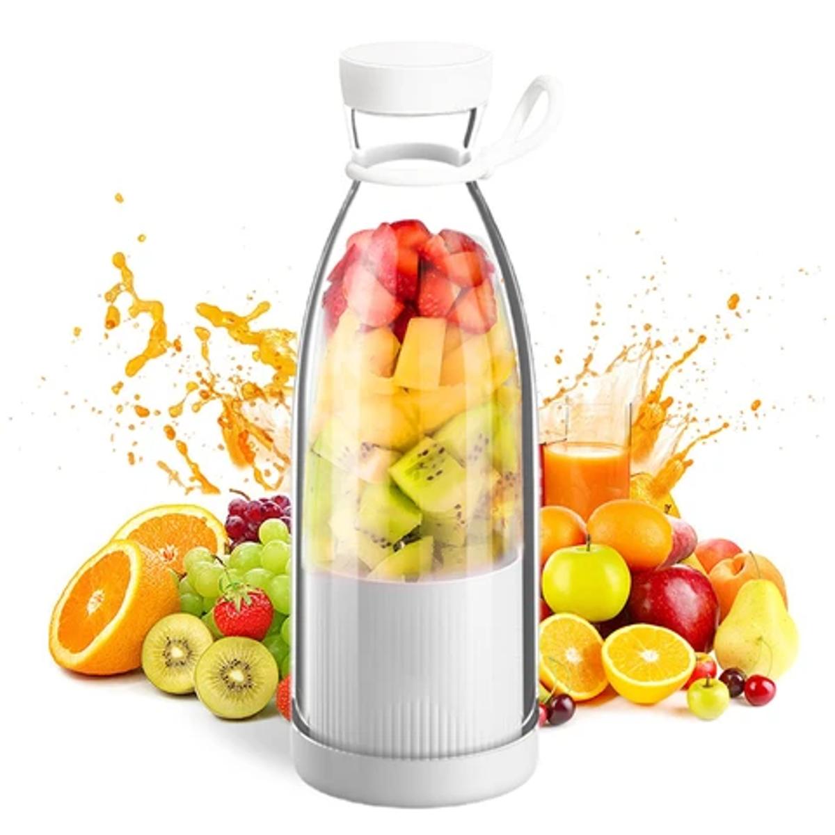 Mini Portable Blender Rechargeable Electric Fruit Juicer Mixers Rechargeable – 420ml ( Random Color )