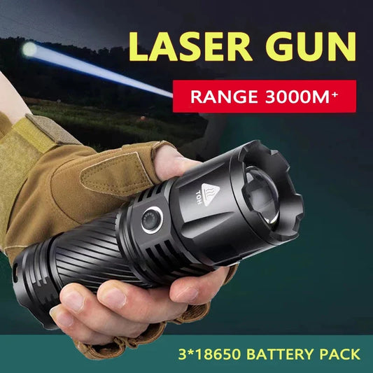 P90 Imported Super Bright Rechargeable Torch Powerful 1 Km Long Range Led Flashlight
